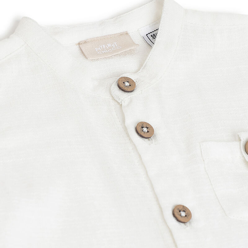 Boys Bronze Solid Long Sleeve Shirt image number 2